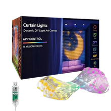 APP Controlled Fairy String Lights DIY Pattern Music Sync LED Curtain Lights Timer Function USB Powered Smart Lights