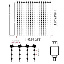 APP Controlled Fairy String Lights DIY Pattern Music Sync LED Curtain Lights Timer Function USB Powered Smart Lights
