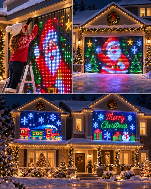 APP Controlled Fairy String Lights DIY Pattern Music Sync LED Curtain Lights Timer Function USB Powered Smart Lights